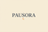 Pausora logo wordmark